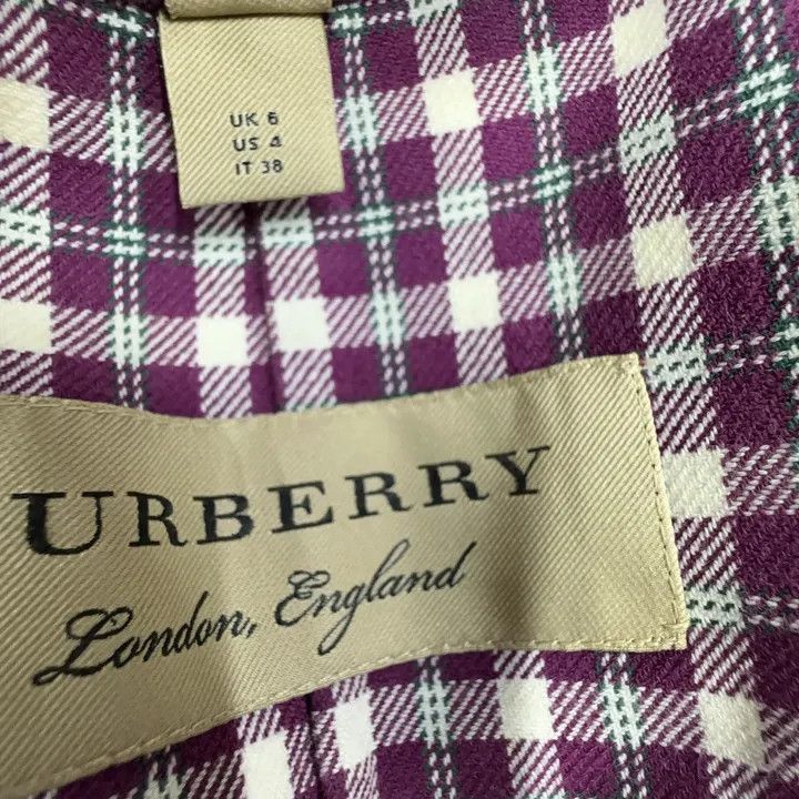 Burberry Burberry Brown Check Pattern Long Sleeve Jacket 0079 Size S / US 4 / IT 40 - 5 Thumbnail