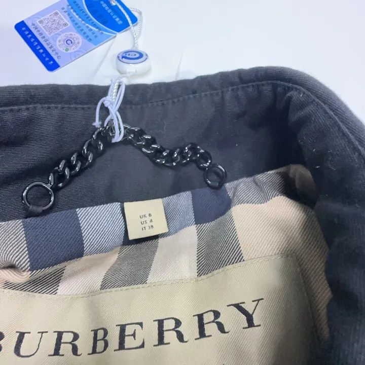 Burberry Burberry Black Double-Breasted Long Trench Coat 0079 Size S / US 4 / IT 40 - 5 Thumbnail