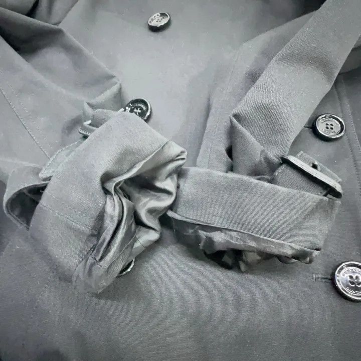 Burberry Burberry Black Double-Breasted Long Trench Coat 0079 Size S / US 4 / IT 40 - 7 Thumbnail