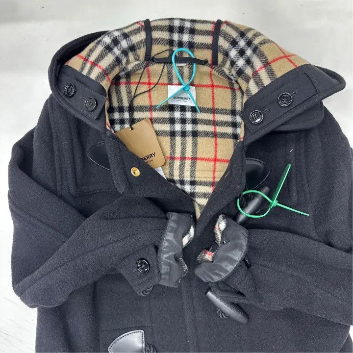 Burberry Burberry Black Wool Hooded Duffle Coat 0079 Size S / US 4 / IT 40 - 5 Thumbnail