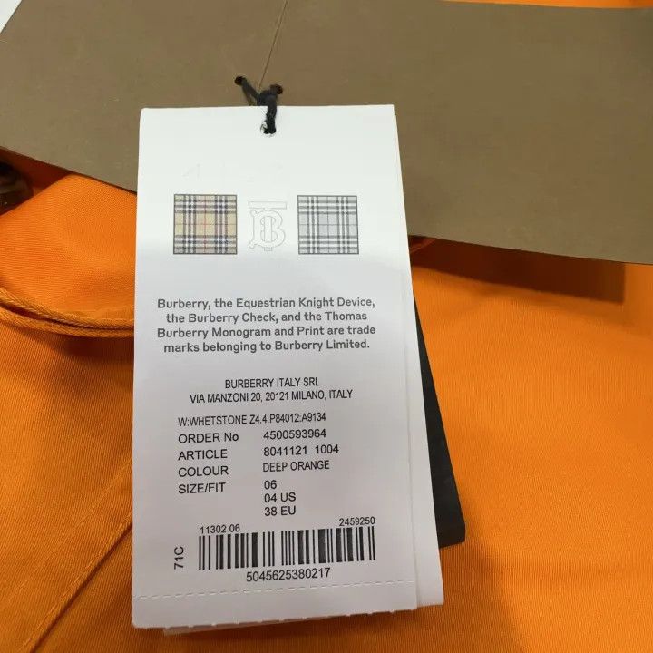 Burberry Burberry SS21 Orange Double-Breasted Trench Coat 0079 Size S / US 4 / IT 40 - 7 Thumbnail