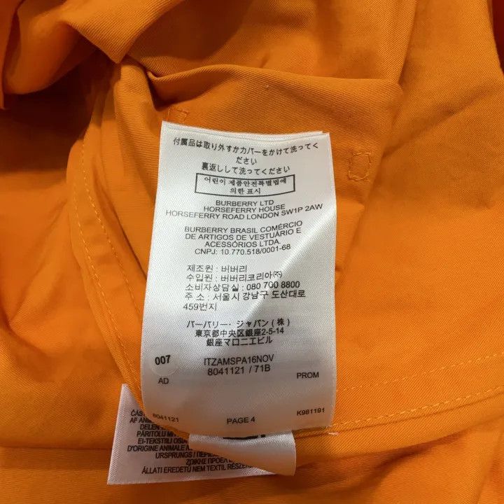 Burberry Burberry SS21 Orange Double-Breasted Trench Coat 0079 Size S / US 4 / IT 40 - 4 Thumbnail