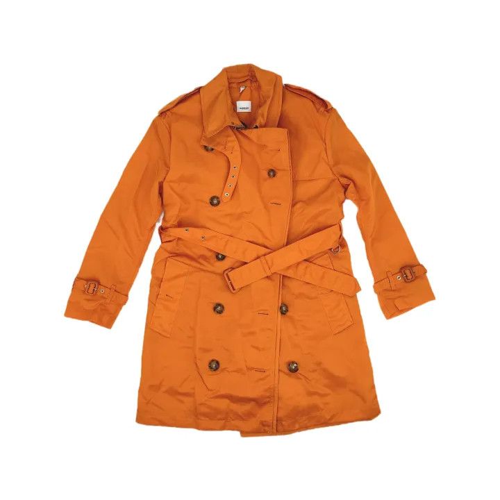 Burberry Burberry SS21 Orange Double-Breasted Trench Coat 0079 Size S / US 4 / IT 40 - 2 Thumbnail