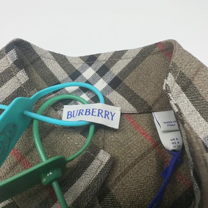 Burberry Burberry Double-Breasted Plaid Dress With Belt 0079 Size S / US 4 / IT 40 - 2 Thumbnail