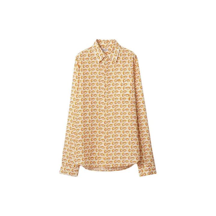 Burberry Burberry Logo Print Long Sleeve Shirt 0079 Size S / US 4 / IT 40 - 2 Thumbnail