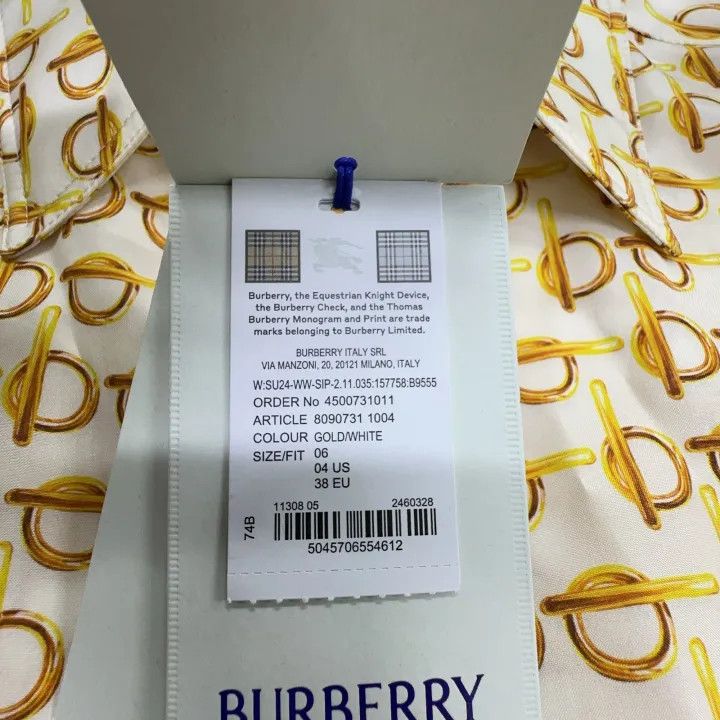 Burberry Burberry Logo Print Long Sleeve Shirt 0079 Size S / US 4 / IT 40 - 4 Thumbnail