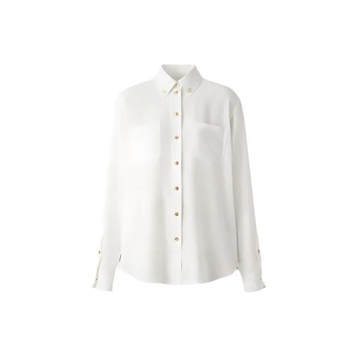 Burberry Burberry White Pocket Shirt for Women 0079 Size M / US 6-8 / IT 42-44 - 2 Thumbnail