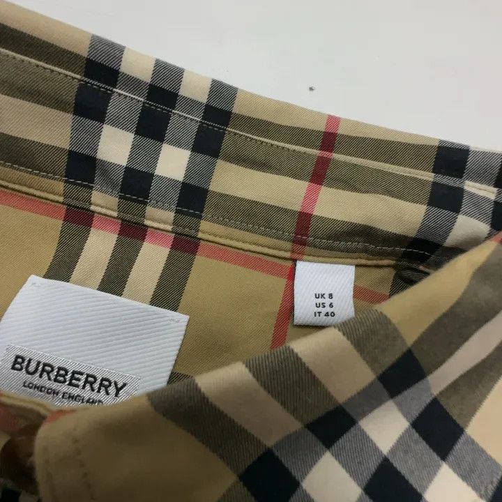 Burberry Burberry Classic Plaid Stretch Cotton Shirt 0079 Size M / US 6-8 / IT 42-44 - 5 Thumbnail