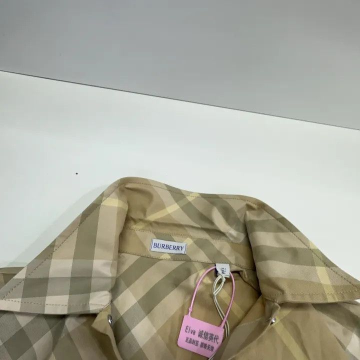 Burberry Burberry SS24 Plaid Button-Up Short Sleeve Dress 0079 Size M / US 6-8 / IT 42-44 - 8 Thumbnail