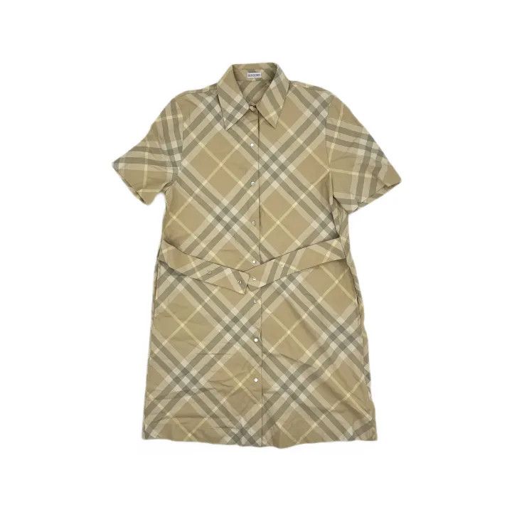 Burberry Burberry SS24 Plaid Button-Up Short Sleeve Dress 0079 Size M / US 6-8 / IT 42-44 - 2 Thumbnail
