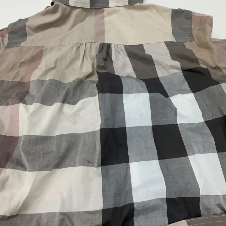 Burberry Burberry Beige Checkered Long Sleeve Dress 0079 Size S / US 4 / IT 40 - 4 Thumbnail