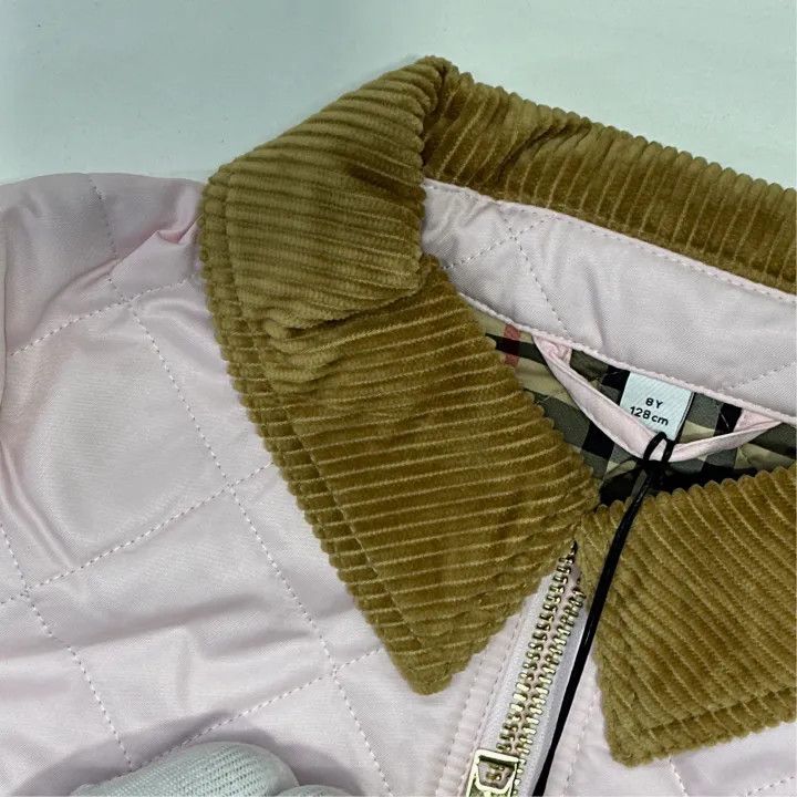 Burberry Burberry Kids Quilted Jacket with Corduroy Collar 0079 Size S / US 4 / IT 40 - 3 Thumbnail