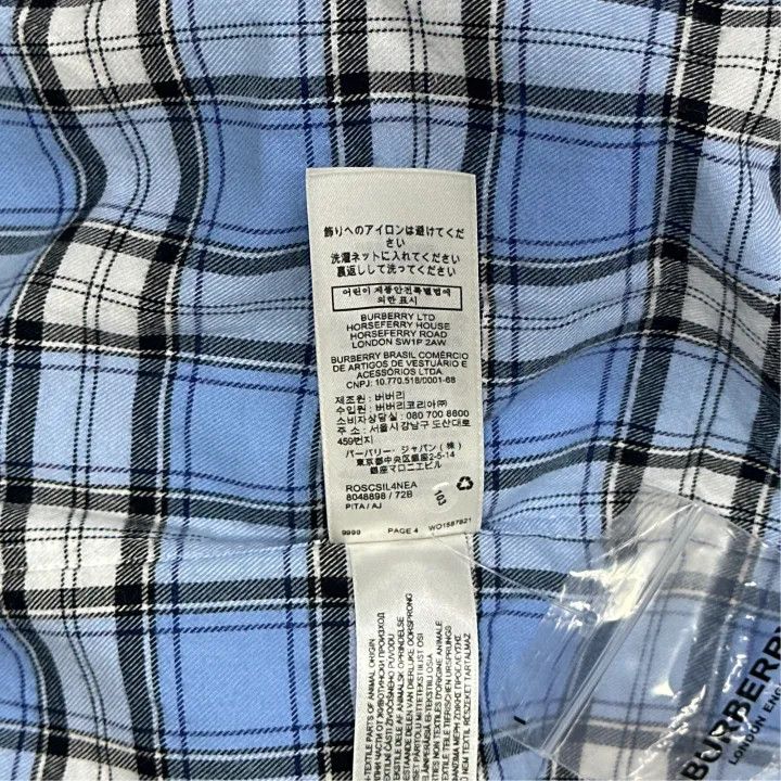 Burberry Burberry Loose Long Sleeve Plaid Shirt for Women 0079 Size M / US 6-8 / IT 42-44 - 3 Thumbnail