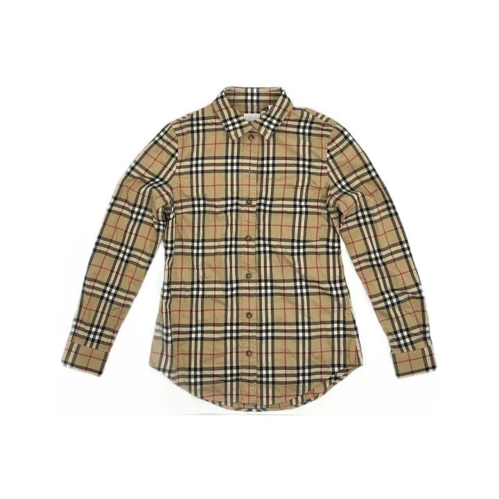 Burberry Burberry Checked Long Sleeve Cotton Shirt for Women 0079 Size M / US 6-8 / IT 42-44 - 2 Thumbnail