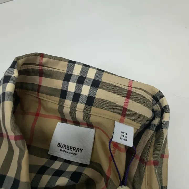 Burberry Burberry Checked Long Sleeve Cotton Shirt for Women 0079 Size M / US 6-8 / IT 42-44 - 5 Thumbnail