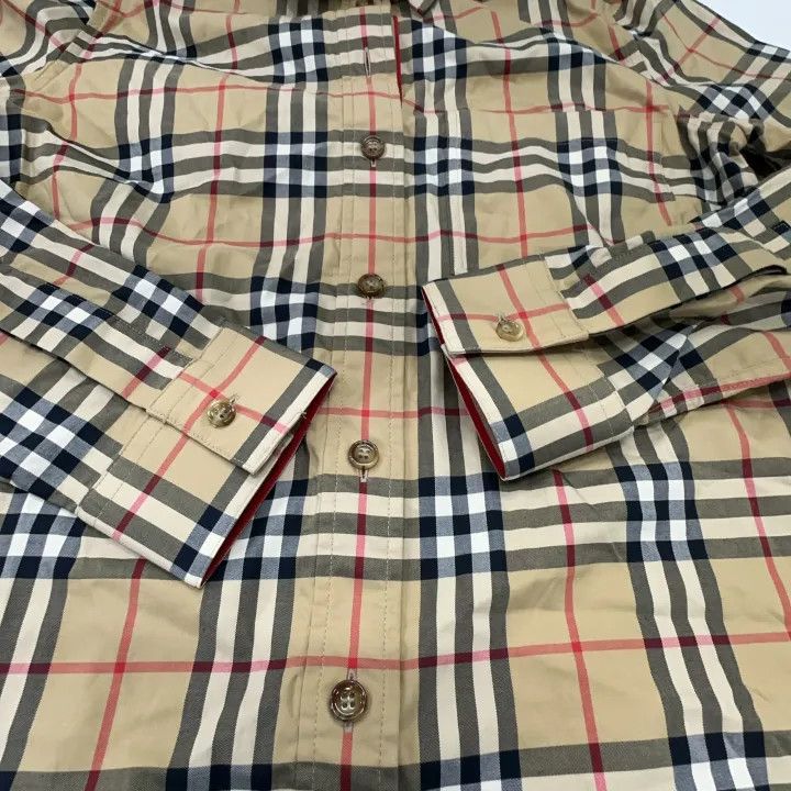 Burberry Burberry Checked Long Sleeve Cotton Shirt for Women 0079 Size M / US 6-8 / IT 42-44 - 9 Thumbnail