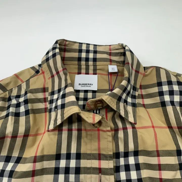 Burberry Burberry Checked Long Sleeve Cotton Shirt for Women 0079 Size M / US 6-8 / IT 42-44 - 6 Thumbnail
