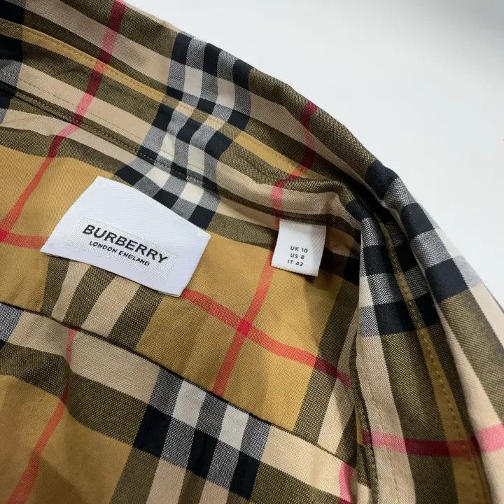 Burberry Burberry Plaid Long Sleeve Casual Shirt for Women 0079 Size M / US 6-8 / IT 42-44 - 4 Thumbnail