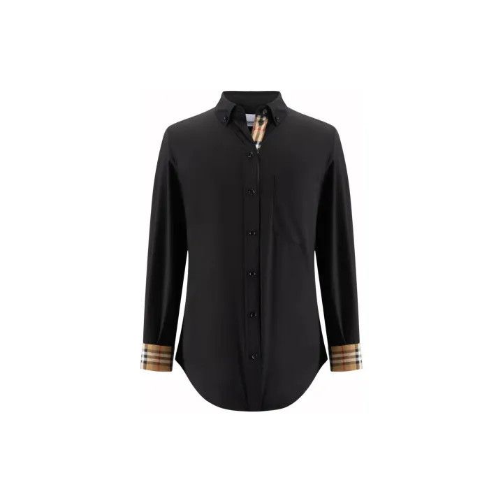 Burberry Burberry SS23 Black Long Sleeve Shirt 0079 Size M / US 6-8 / IT 42-44 - 2 Thumbnail