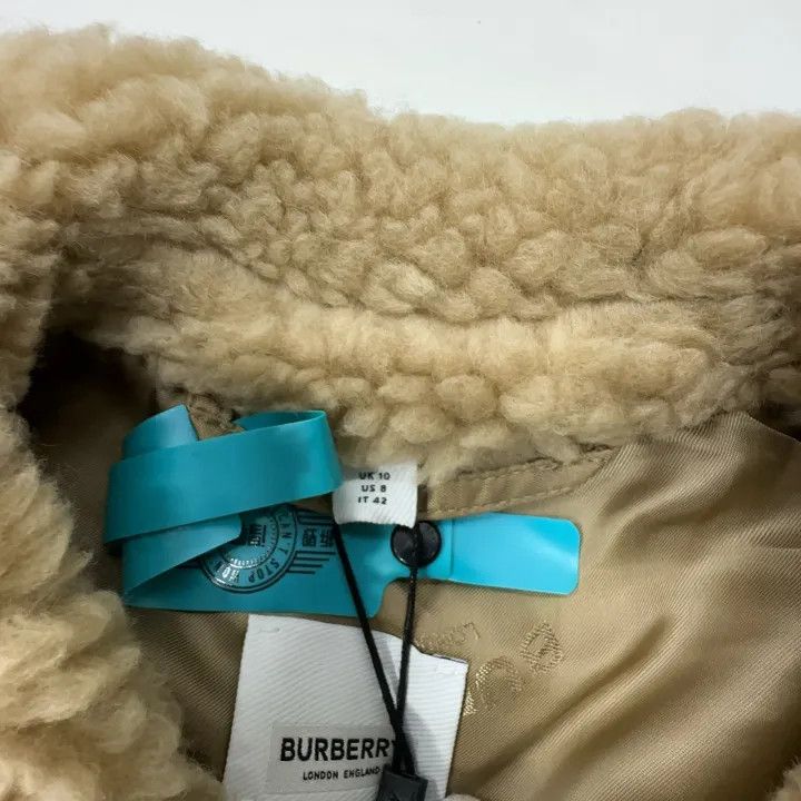 Burberry Burberry Beige Oversized Wool Blend Jacket 0079 Size M / US 6-8 / IT 42-44 - 4 Thumbnail