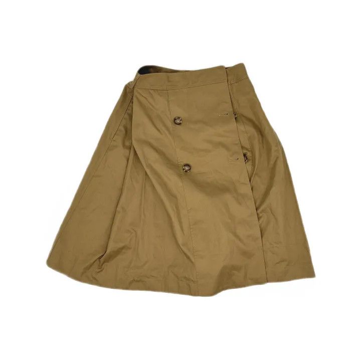Burberry Burberry Solid Button A-Line Midi Skirt 0079 Size 30" / US 8 / IT 44 - 2 Thumbnail