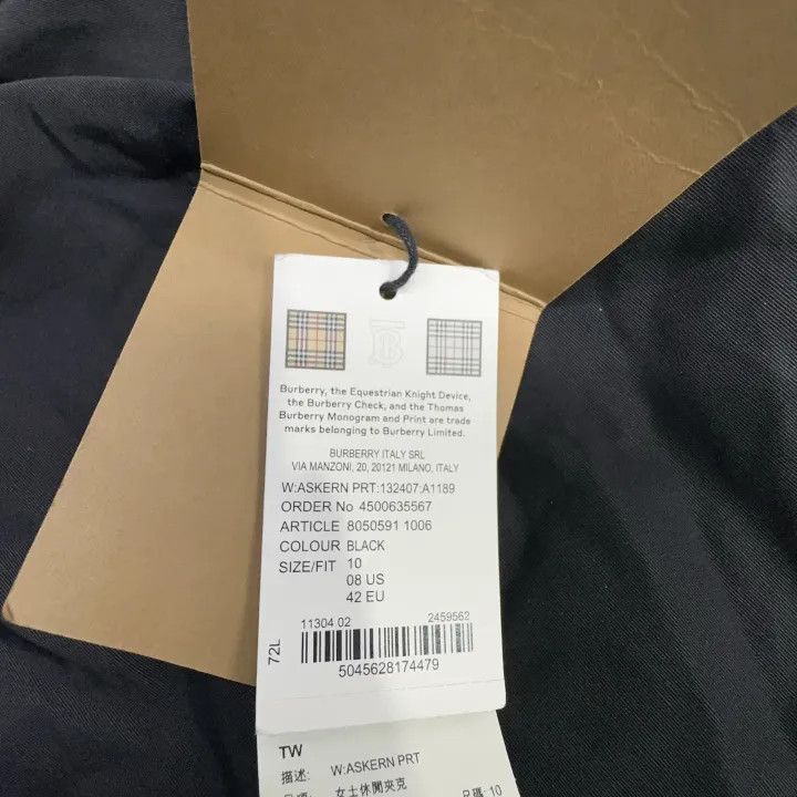 Burberry Burberry Black Zip Jacket with Square Print 0079 Size M / US 6-8 / IT 42-44 - 6 Thumbnail