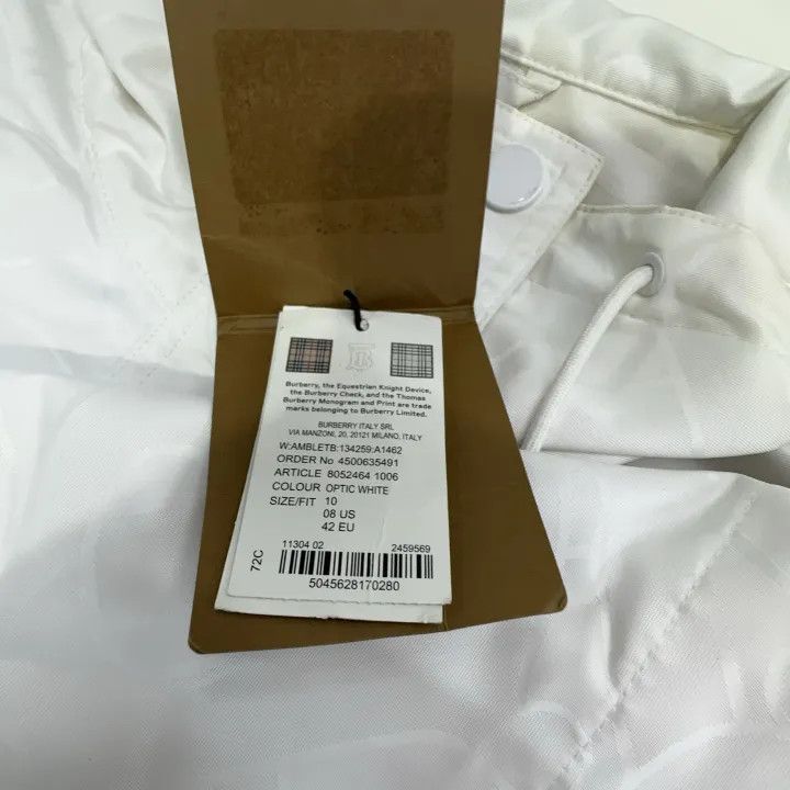 Burberry Burberry SS22 White Drawstring Long Sleeve Jacket 0079 Size M / US 6-8 / IT 42-44 - 5 Thumbnail