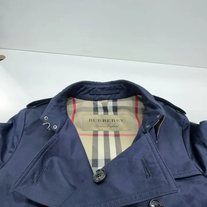 Burberry Burberry Women's Navy Long Trench Coat 0079 Size M / US 6-8 / IT 42-44 - 8 Thumbnail