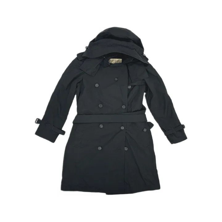 Burberry Burberry Black Mid-Length Double-Breasted Trench Coat 0079 Size M / US 6-8 / IT 42-44 - 2 Thumbnail