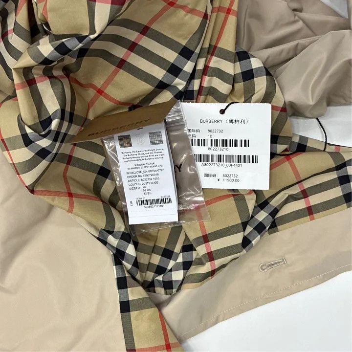 Burberry Burberry Beige Long Sleeve Double-Breasted Coat 0079 Size M / US 6-8 / IT 42-44 - 4 Thumbnail