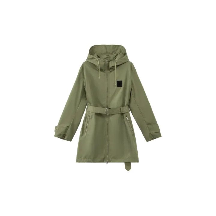 Burberry Burberry Olive Green Hooded Long Sleeve Coat 0079 Size L / US 10 / IT 46 - 2 Thumbnail