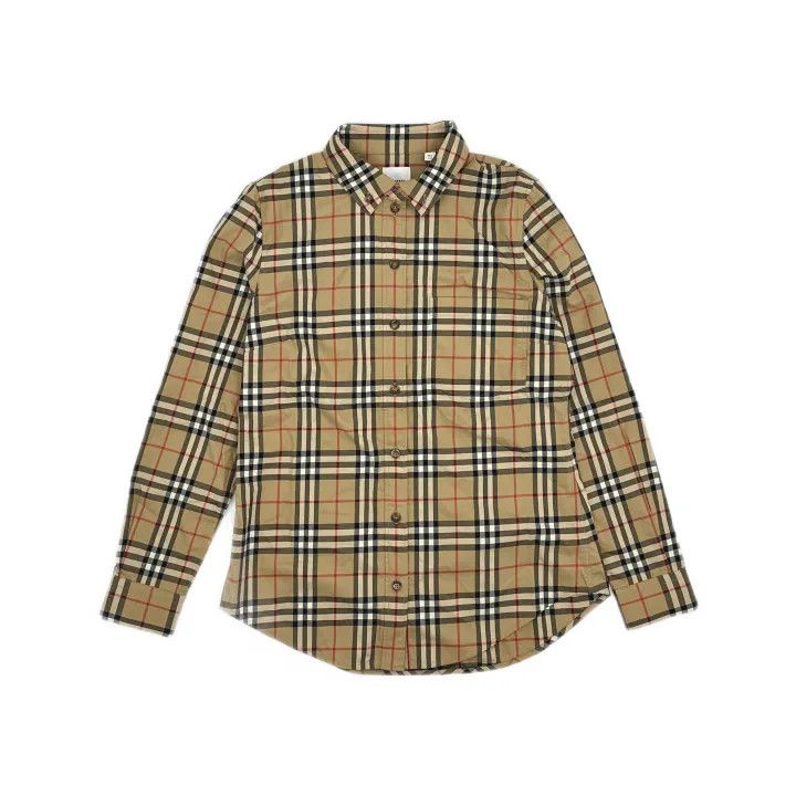 Burberry Burberry Check Long Sleeve Button-Up Shirt 0079 Size L / US 10 / IT 46 - 2 Thumbnail