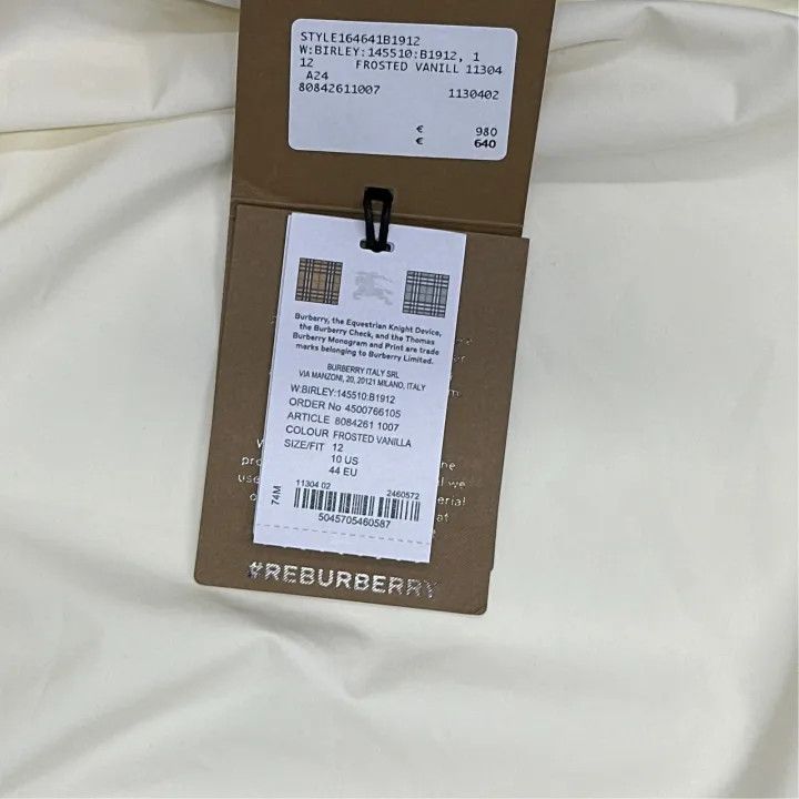 Burberry Burberry White Hooded Long Sleeve Jacket 0079 Size L / US 10 / IT 46 - 3 Thumbnail