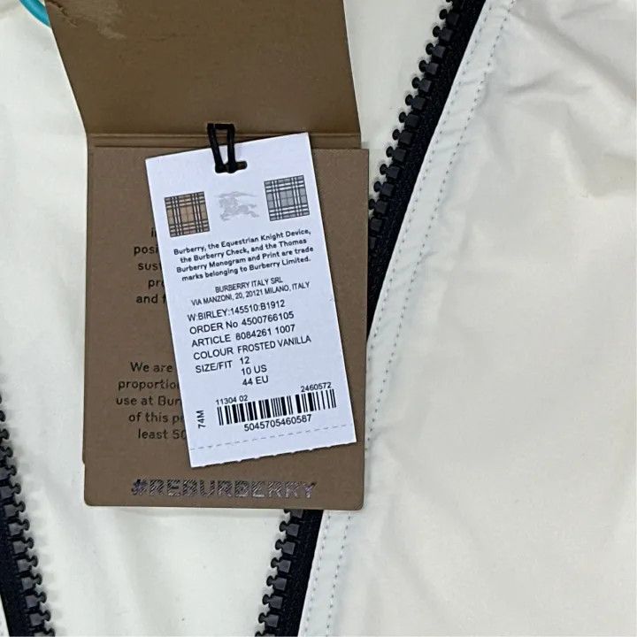 Burberry Burberry White Hooded Long Sleeve Jacket 0079 Size L / US 10 / IT 46 - 3 Thumbnail