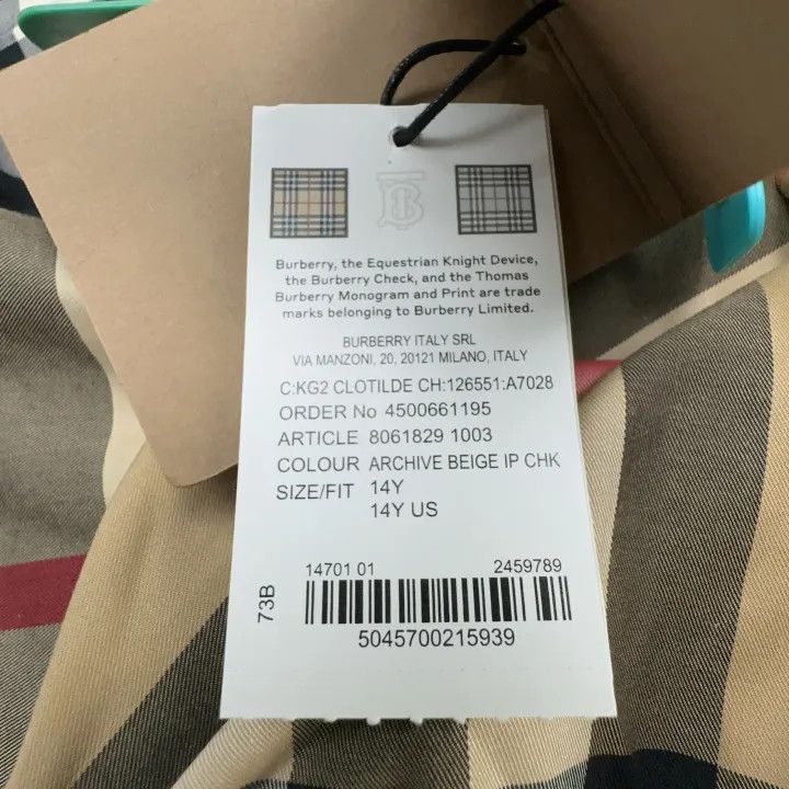 Burberry Burberry SS23 Check Waist Short Sleeve Dress 0079 Size L / US 10 / IT 46 - 4 Thumbnail