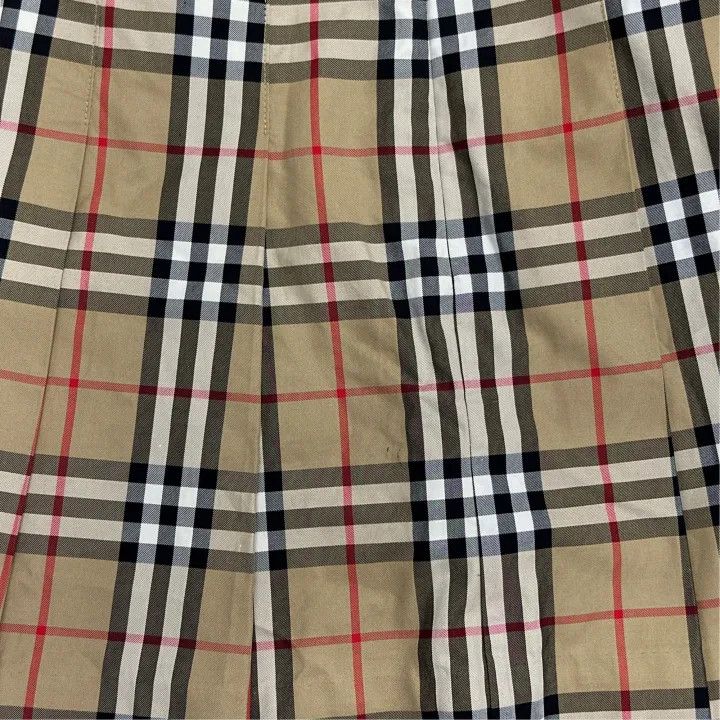 Burberry Burberry Beige Plaid Pleated Skirt for Kids 0079 Size 42" / US 20 - 5 Thumbnail