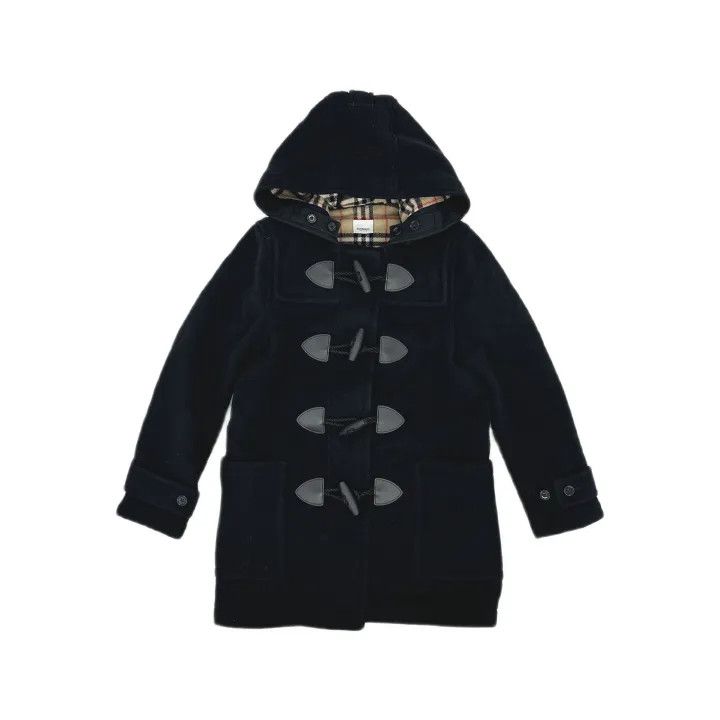 Burberry Burberry Black Wool Hooded Duffle Coat for Women 0079 Size L / US 10 / IT 46 - 2 Thumbnail