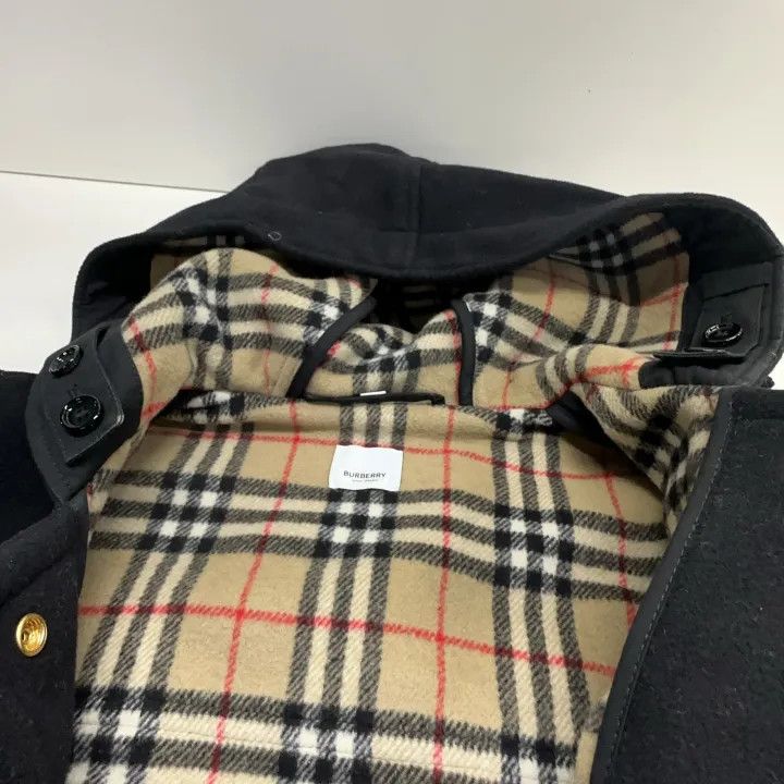 Burberry Burberry Black Wool Hooded Duffle Coat for Women 0079 Size L / US 10 / IT 46 - 7 Thumbnail