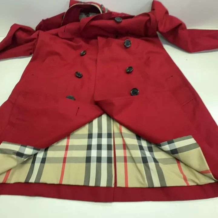 Burberry Burberry Classic Sandringham Red Trench Coat 0079 Size L / US 10 / IT 46 - 9 Thumbnail