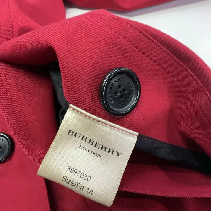 Burberry Burberry Classic Sandringham Red Trench Coat 0079 Size L / US 10 / IT 46 - 7 Thumbnail