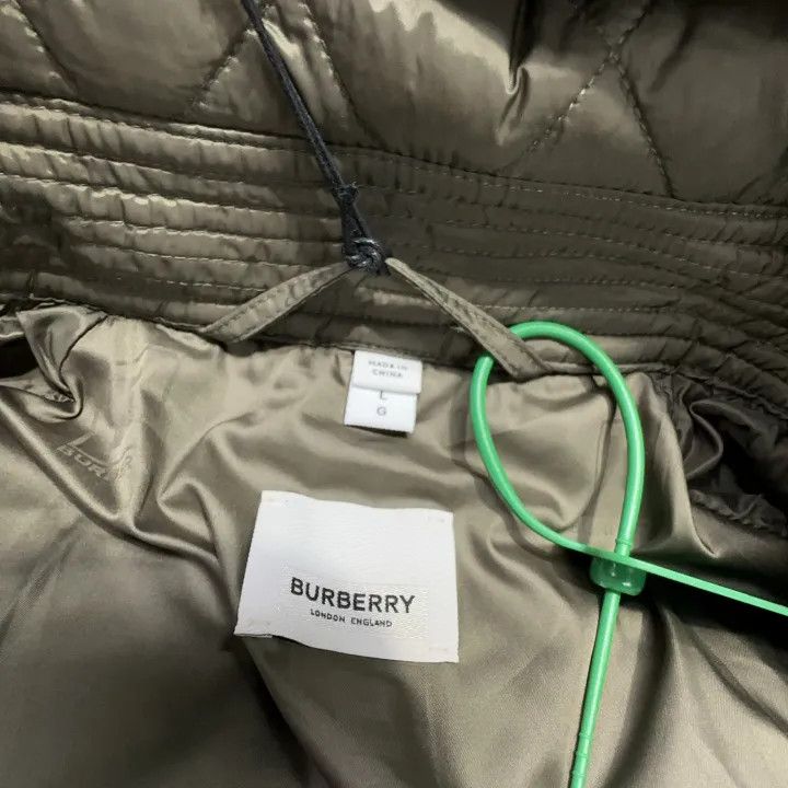 Burberry Burberry Green Mid-Length Hooded Coat 0079 Size L / US 10 / IT 46 - 4 Thumbnail