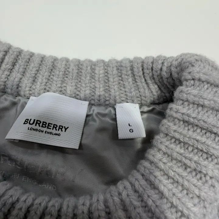Burberry Burberry Gray Long Sleeve Sweater with Print 0079 Size L / US 10 / IT 46 - 4 Thumbnail