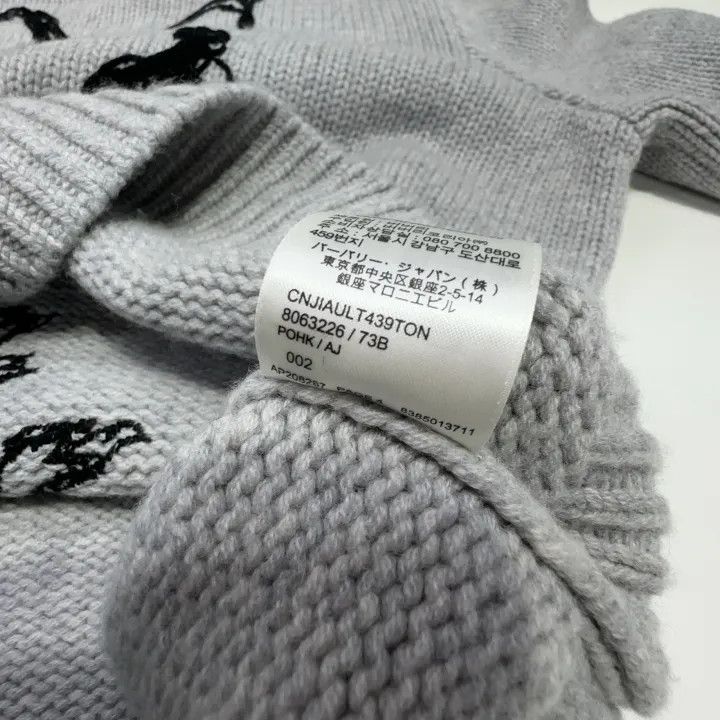 Burberry Burberry Gray Long Sleeve Sweater with Print 0079 Size L / US 10 / IT 46 - 5 Thumbnail