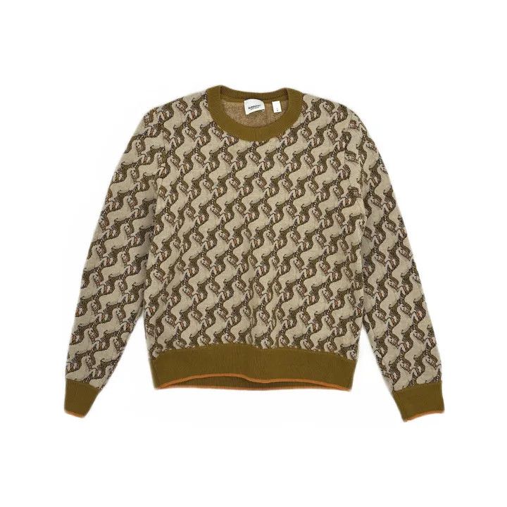 Burberry Burberry Unicorn Print Merino Wool Sweater 0079 Size L / US 10 / IT 46 - 2 Thumbnail