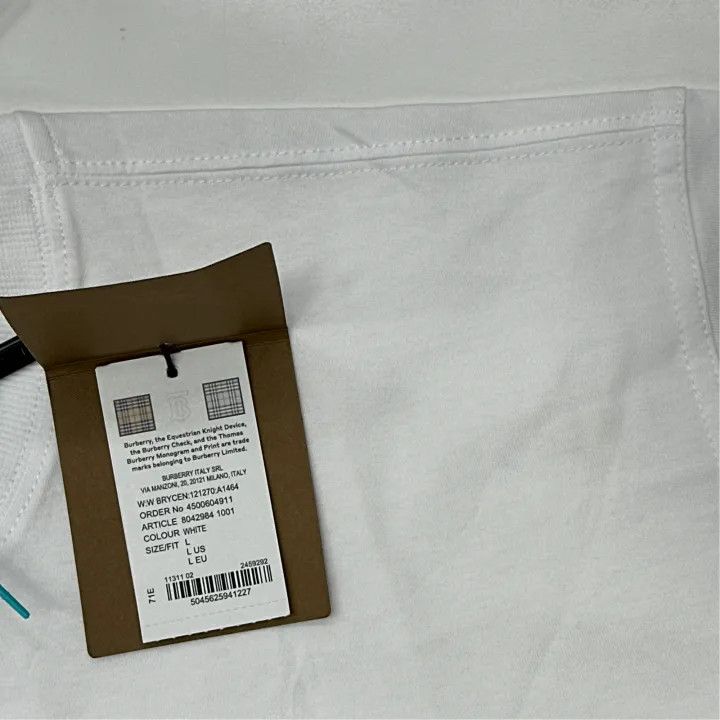 Burberry Burberry SS21 Embroidered Deer Cotton T-Shirt 0079 Size L / US 10 / IT 46 - 3 Thumbnail