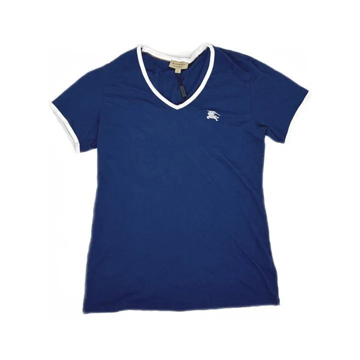 Burberry Burberry Color-Block Logo Embroidered T-Shirt 0079 Size L / US 10 / IT 46 - 2 Thumbnail