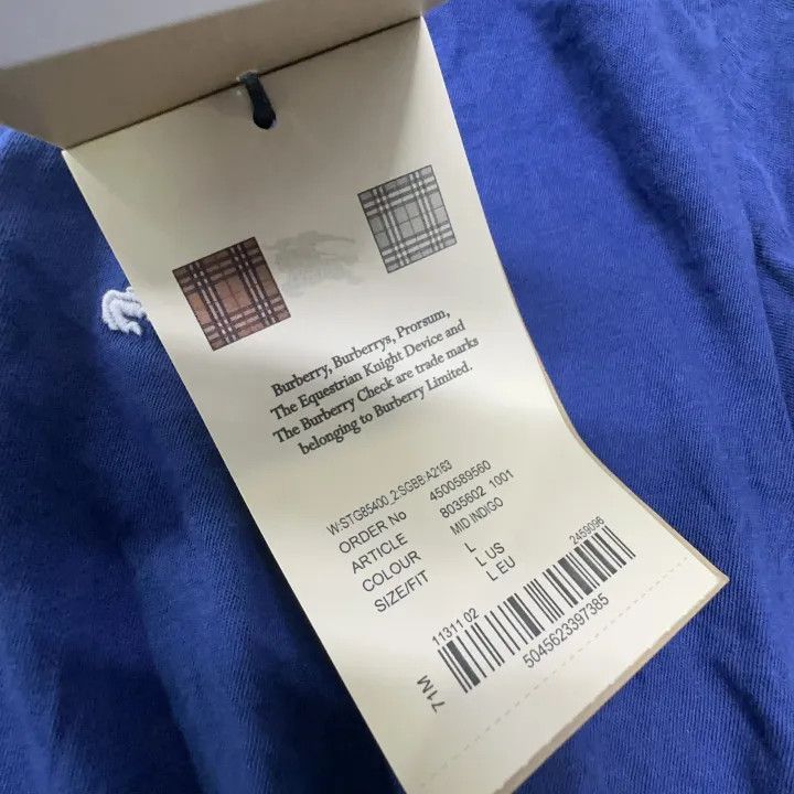 Burberry Burberry Color-Block Logo Embroidered T-Shirt 0079 Size L / US 10 / IT 46 - 11 Thumbnail