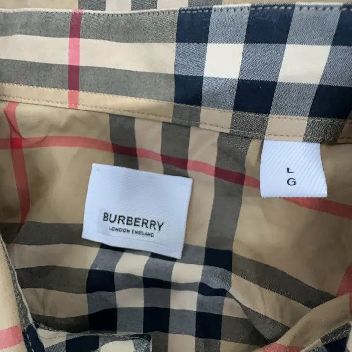 Burberry Burberry Classic Plaid Long Sleeve Shirt 0079 Size L / US 10 / IT 46 - 4 Thumbnail