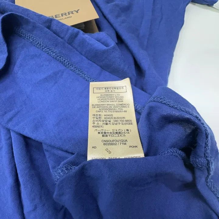 Burberry Burberry Color Logo Embroidered Short Sleeve T-shirt 0079 Size L / US 10 / IT 46 - 12 Thumbnail