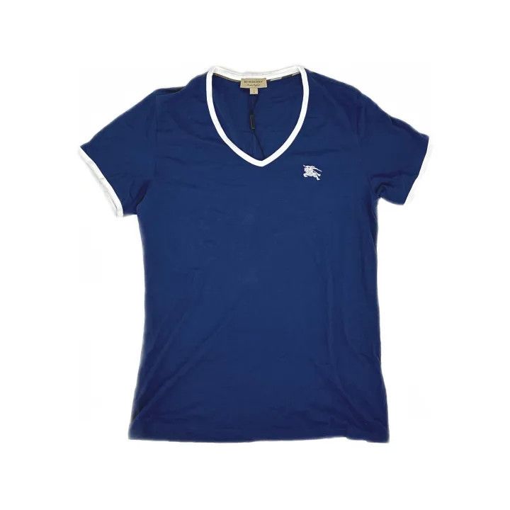 Burberry Burberry Color Logo Embroidered Short Sleeve T-shirt 0079 Size L / US 10 / IT 46 - 2 Thumbnail